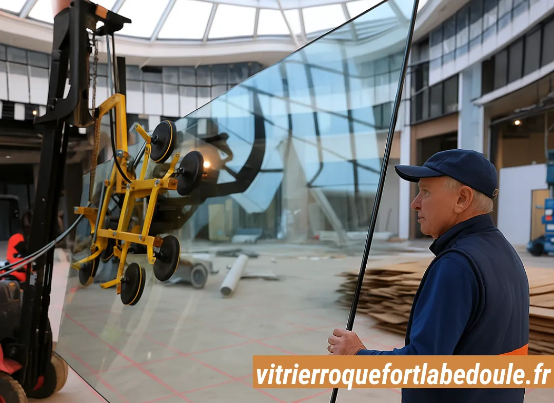 Remplacement de vitrine magasin Roquefort-la-Bédoule